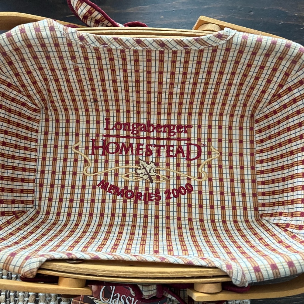 Longaberger Homestead Basket with Red Accents - Picture 7 of 10